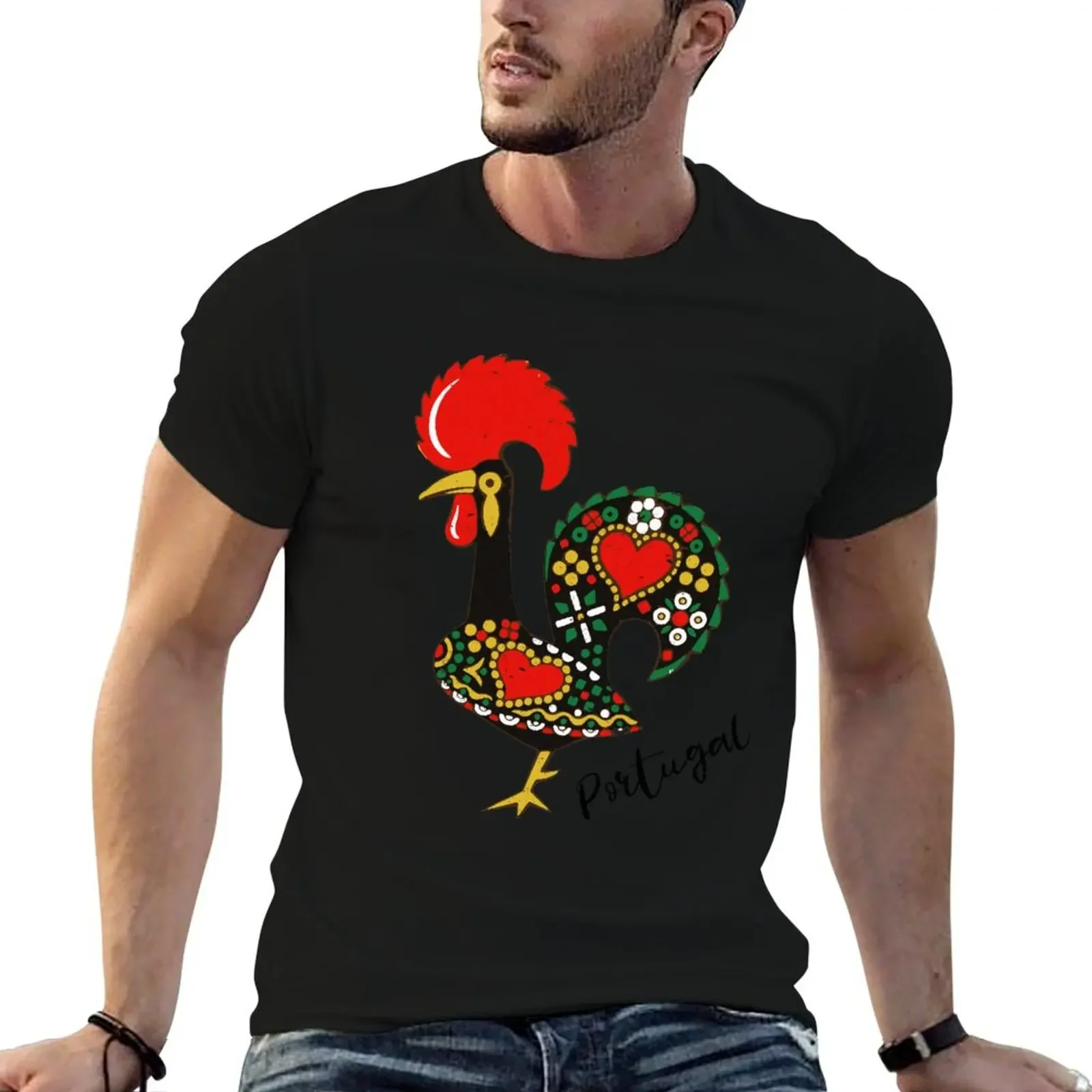 

Galo de Barcelos de Portugal Portuguese Rooster T-Shirt essential t shirt vintage mens shirts graphic tee