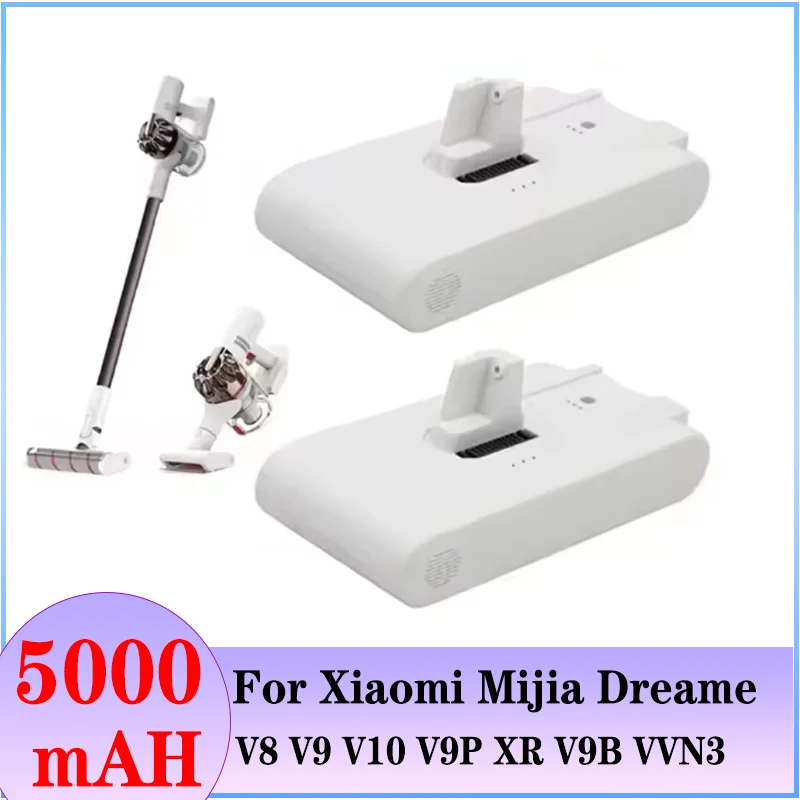Новая сменная литий-ионная батарея 5000 мАч для пылесосов Xiaomi Dreame V8, V9, V10, V10Pro, VVN3, VVN4, VVN5, XR