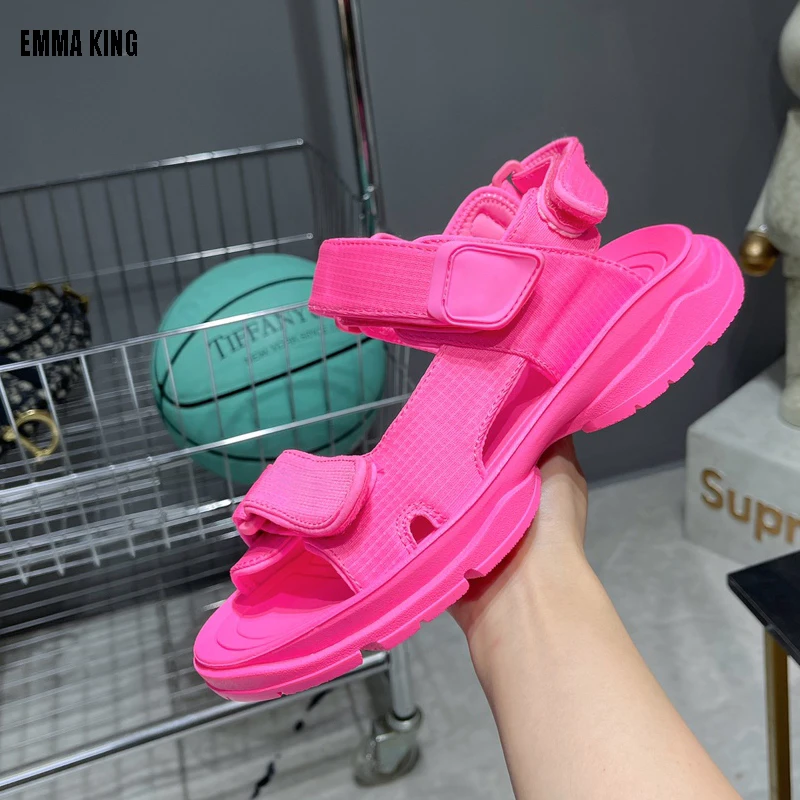 

2024 New Style Fashion Beach Sandals Female Rome Sandal Platform Buckle Summer Shoes Woman Preppy Sandalias Footwear