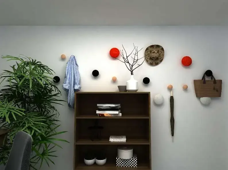 Wall Clothes Hanger Coat Wood Coat Rack Garden Round mushroom hook hook Wall hanger wooden Coat hooks Pretty Home Decoration