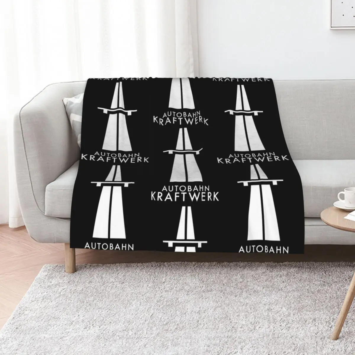 

KrftwrkAtbhnShrtStkrHdMsk&n Throw Blanket funny gift Thermals For Travel Flannel Moving Blankets