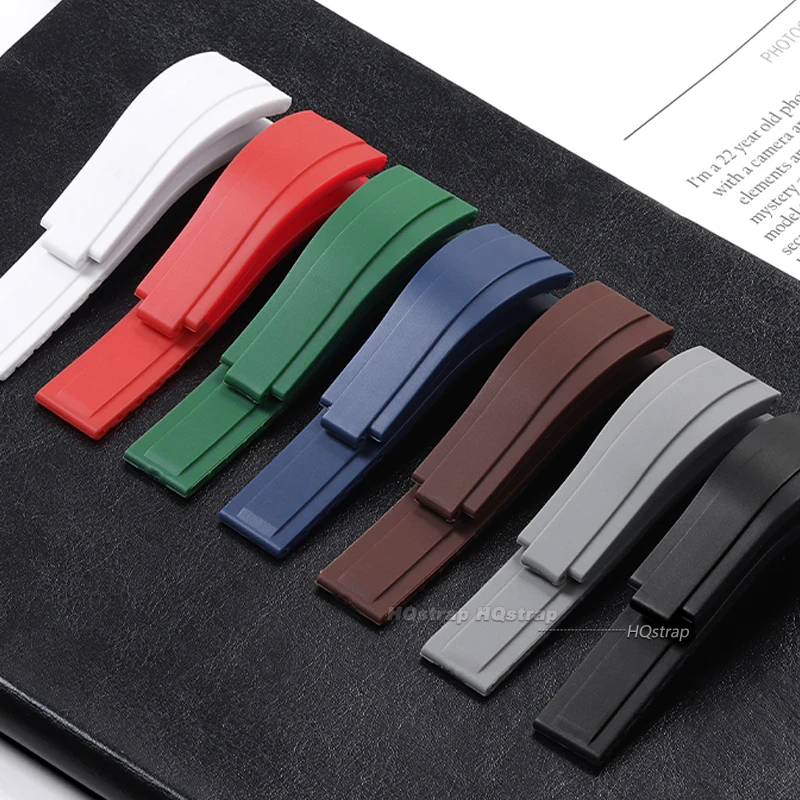 High Quality Rubber Watch Strap for Rolex Wristband 20mm Black Blue Waterproof Silicone Watches Band Bracelet for Daytona Bands