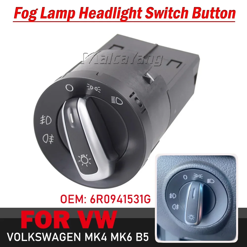 Headlight Fog Lamp Control knob Switch Driving lamp For VW Volkswagen MK4 MK6 B5 Fog lamp Control Button