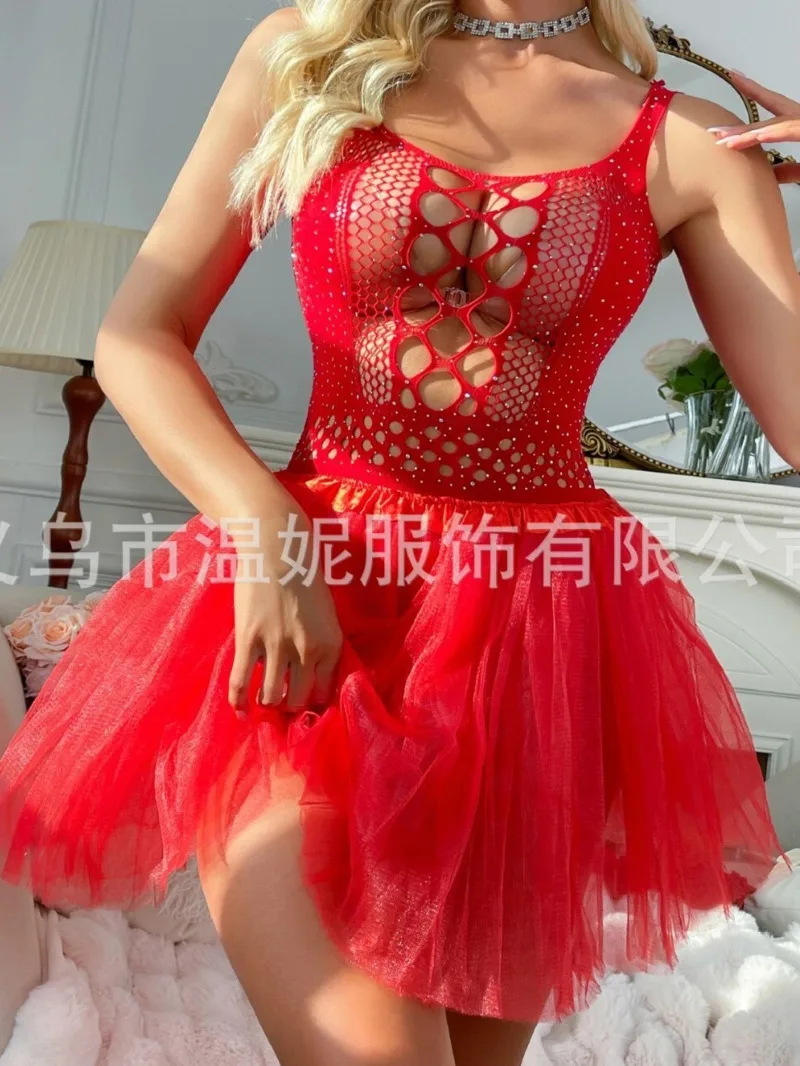 New Red Sequines Ballerina Fairy Prom Party Costume Girls Dance Wear Gymnastic Ballet Dress Elegant Charming Comfortable C12H