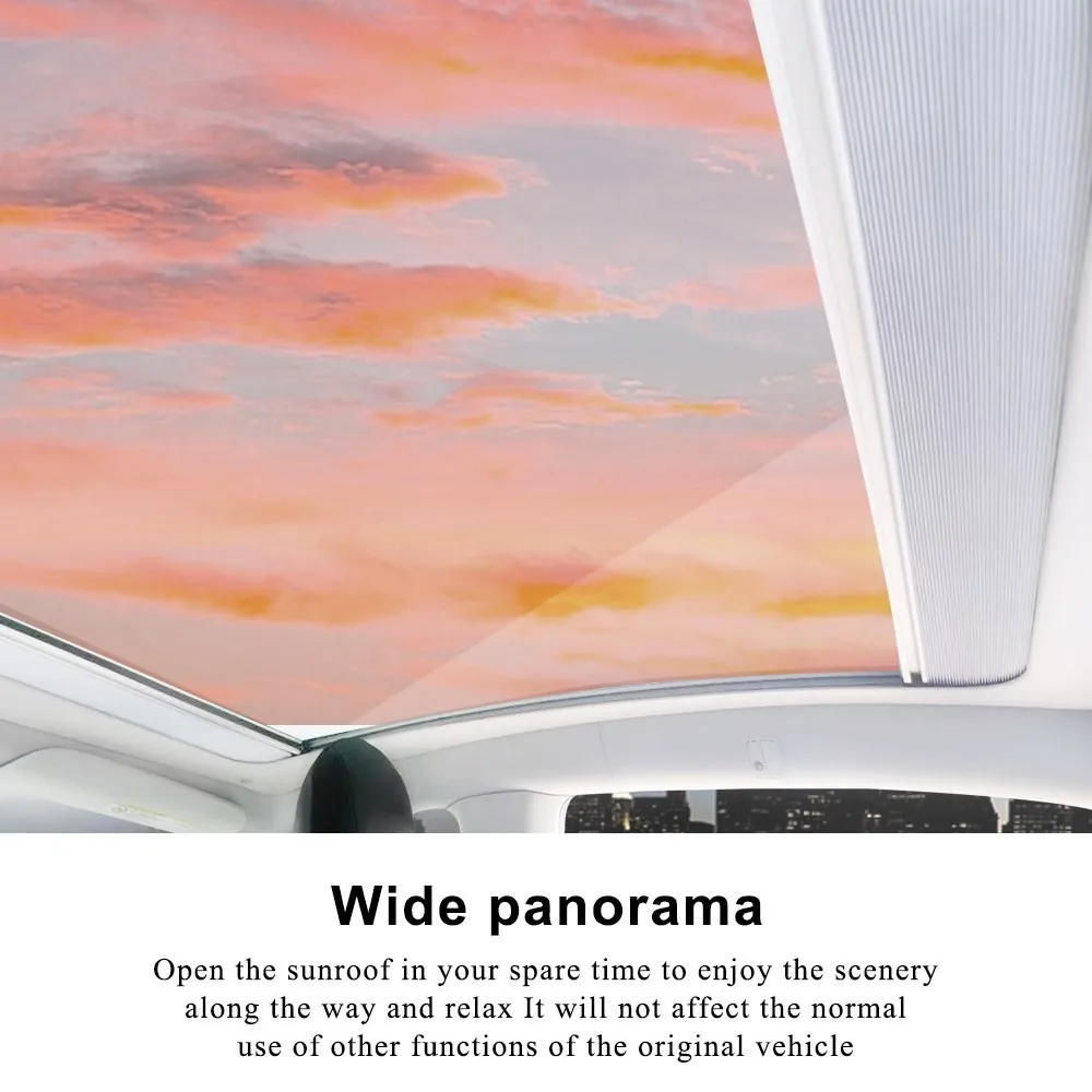 Sunshade Net For Tesla Model 3 2017-2023 Accessories Front&Rear Sunroof Pads Convenient Foldable Sun Shade Auto Interior