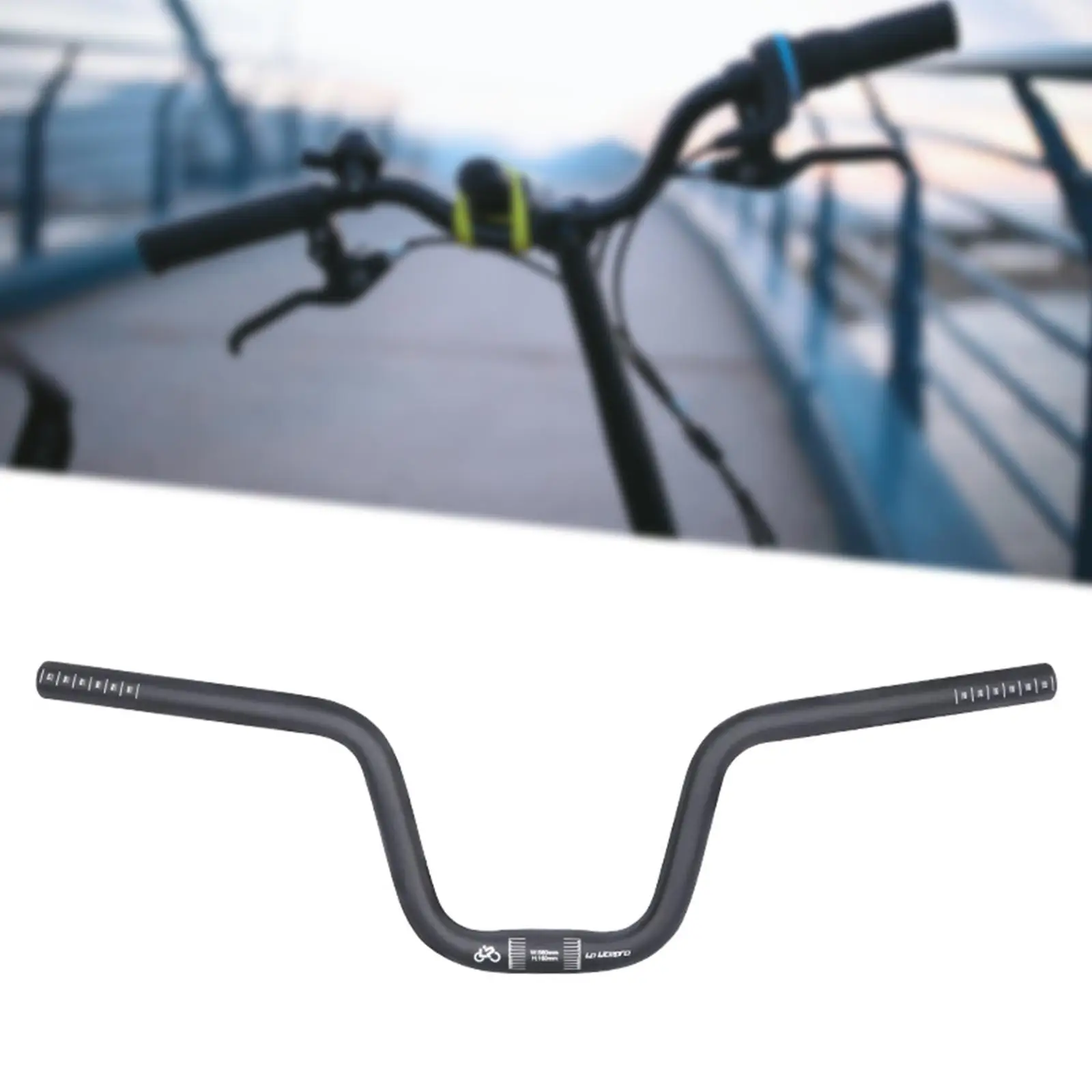 Ultralight Aluminum Alloy Swallow shaped Handlebar 25.4mm 580mm For Folding Bike Handlebar