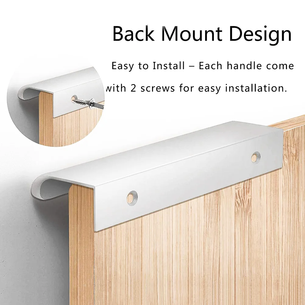 Cabinet Door Concealed Handle Modern Minimalist Embedded Wardrobe Handle With Screw Corner Design Closet Door Finger Edge Pull