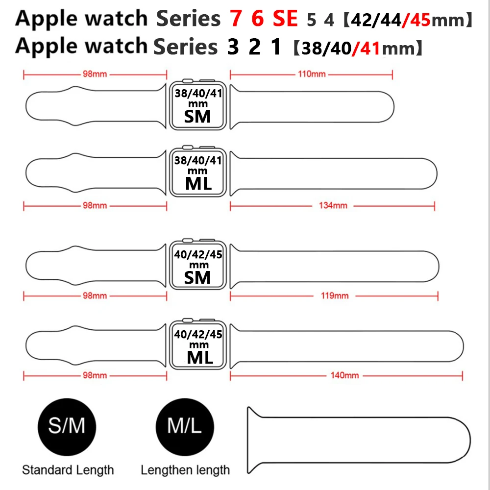 Cinturino in silicone per cinturino Apple Watch Ultra 49mm 45/44/42mm cinturino Iwatch cinturino sportivo in gomma IWatch Series10 9/8/7/3 42/46mm