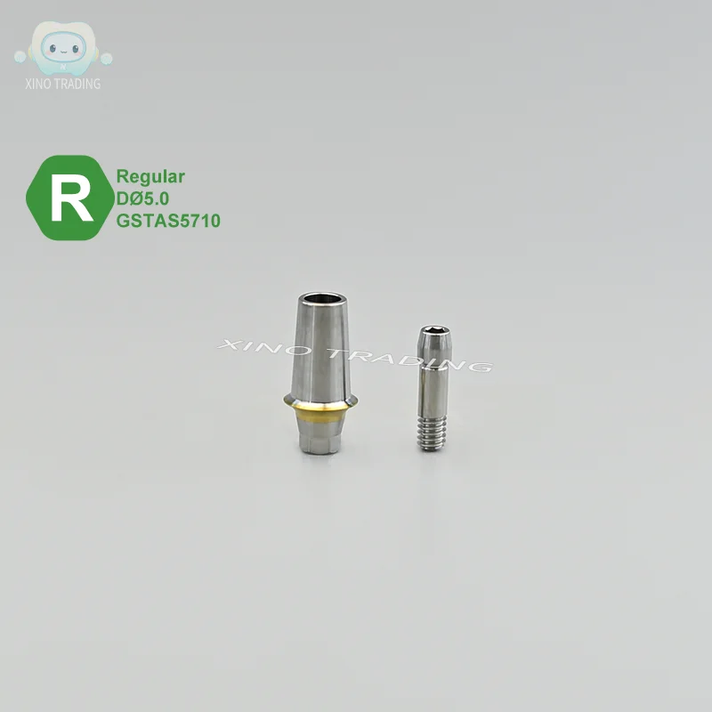 Dental Straight Titanium Mini Regular Hex Abutment Transfer Abutment 5 Fit for Osstem Metal Product