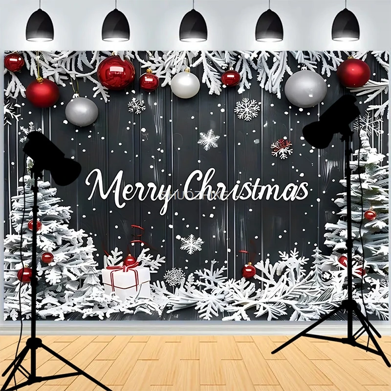 

Merry Christmas Background Fireplace Living Room Window Decoration Family Party New Year Photography Backdrops AG-07