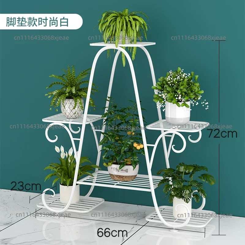Wrought Iron Flower Rack Multi-layer Floor-to-ceiling Removable Indoor Balcony LivingRoom Rack Household Dill Flower Pot Bracket