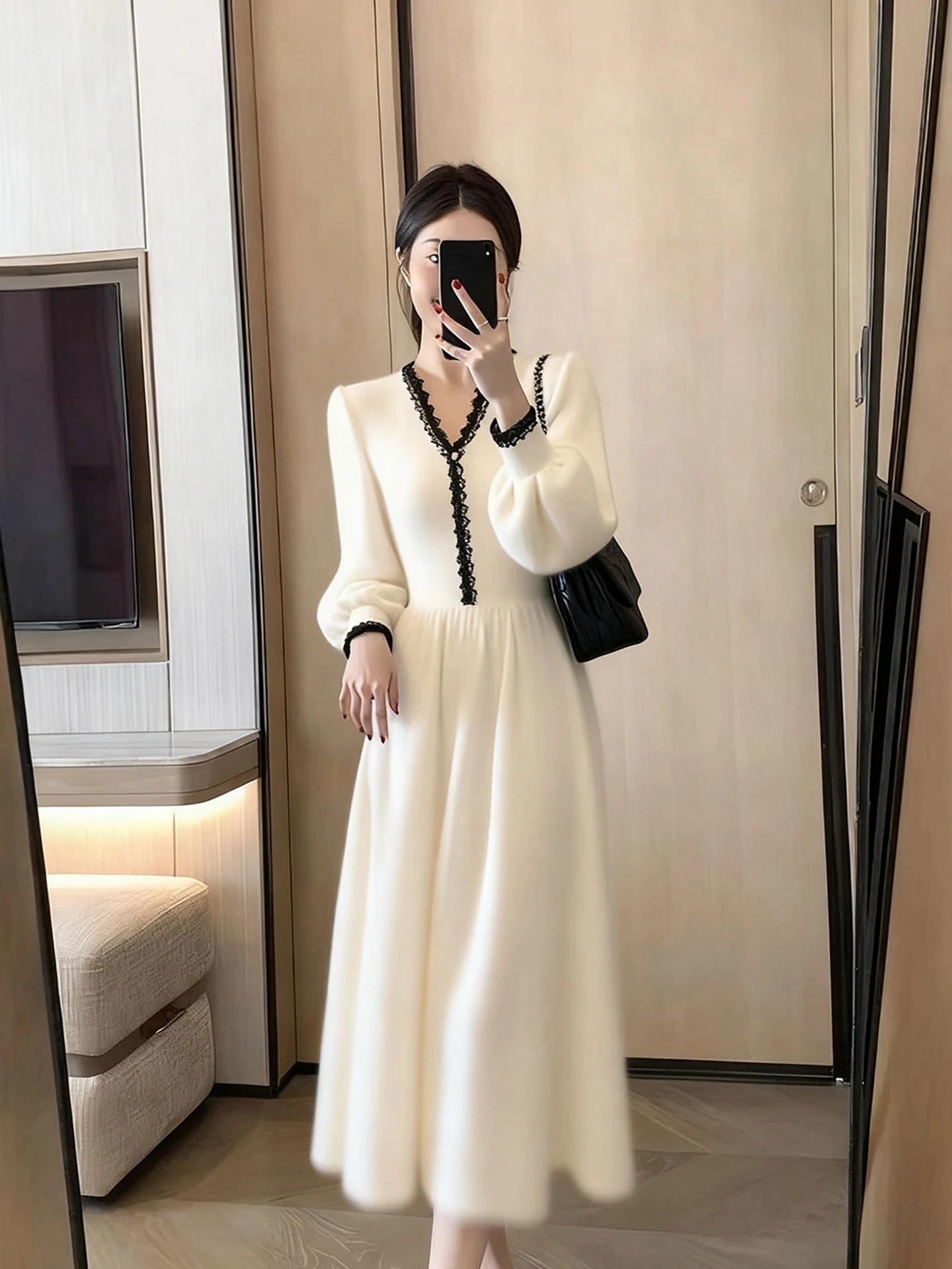 Ele Long Sve Knitte… - image