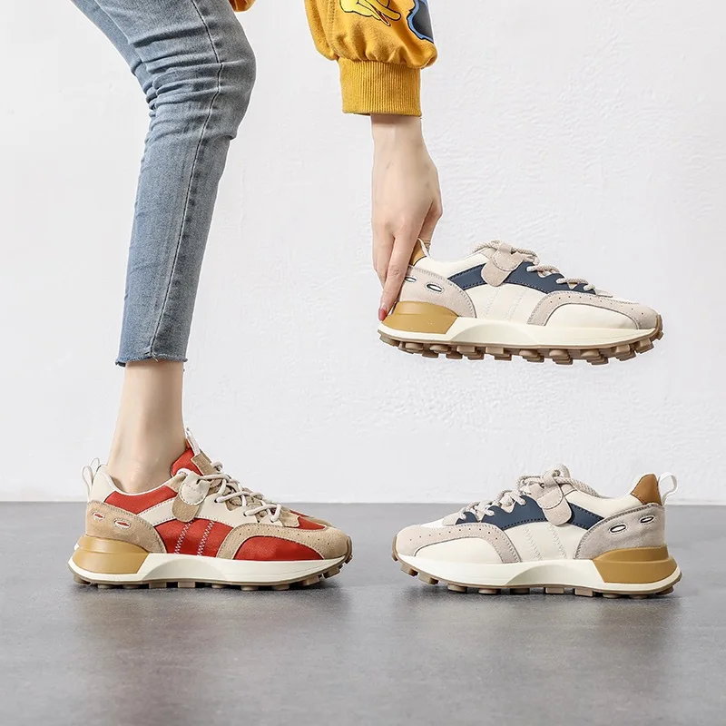 Spring and Autumn New Women's Fashion Versatile Dad Shoes Casual Breathable Sneakers