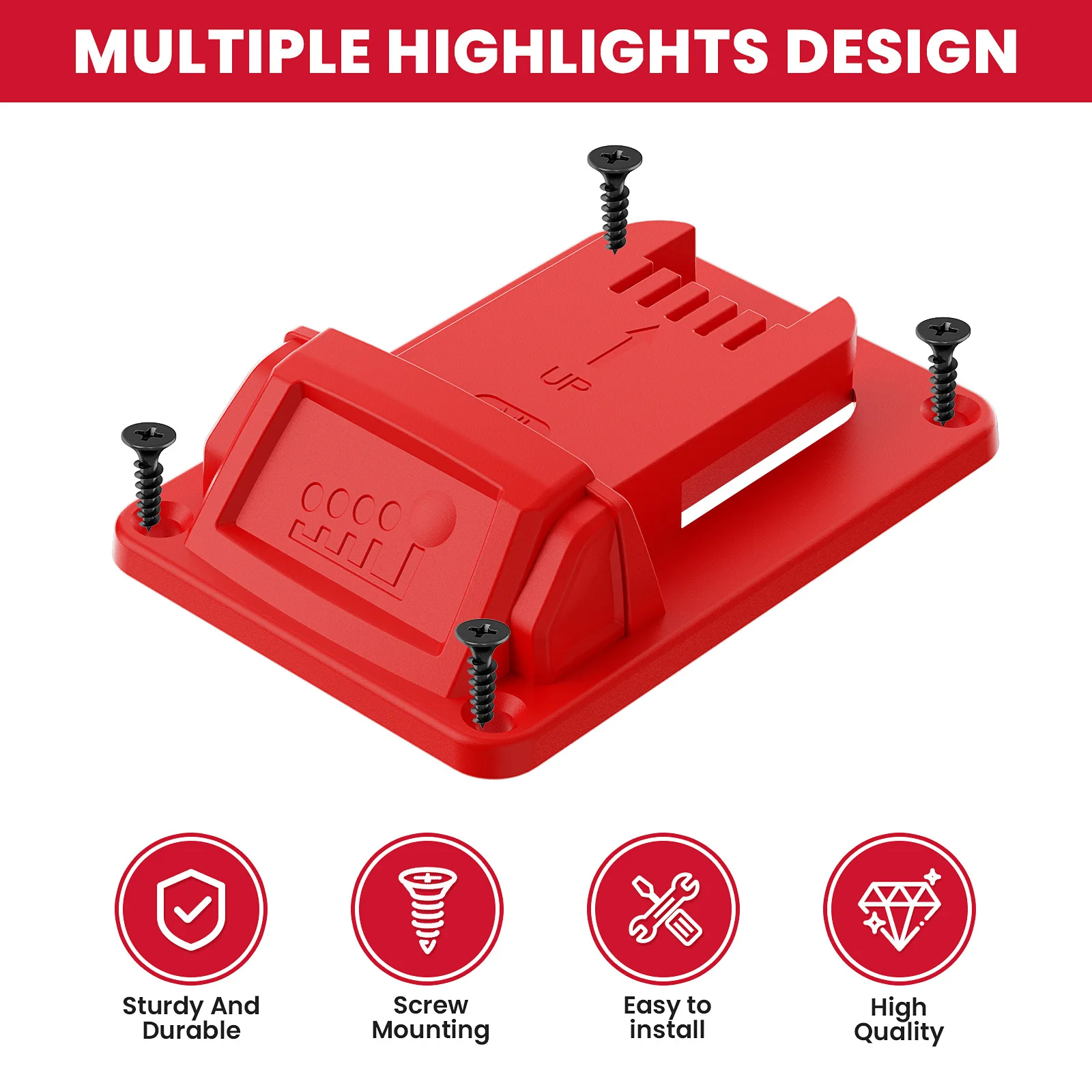 For Dewalt/Milwaukee/Makita/Bosch/Ridgid/AEG 18V Battery Tools Machine Holder Wall Mount Tool Bracket Fixe Device Tool Holder view 5
