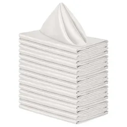 Serviette de table carrée en satin, mouchoir doux, décor de table à la maison, fête de mariage, Noël, hôtel, service, 43x43cm, 12 pièces
