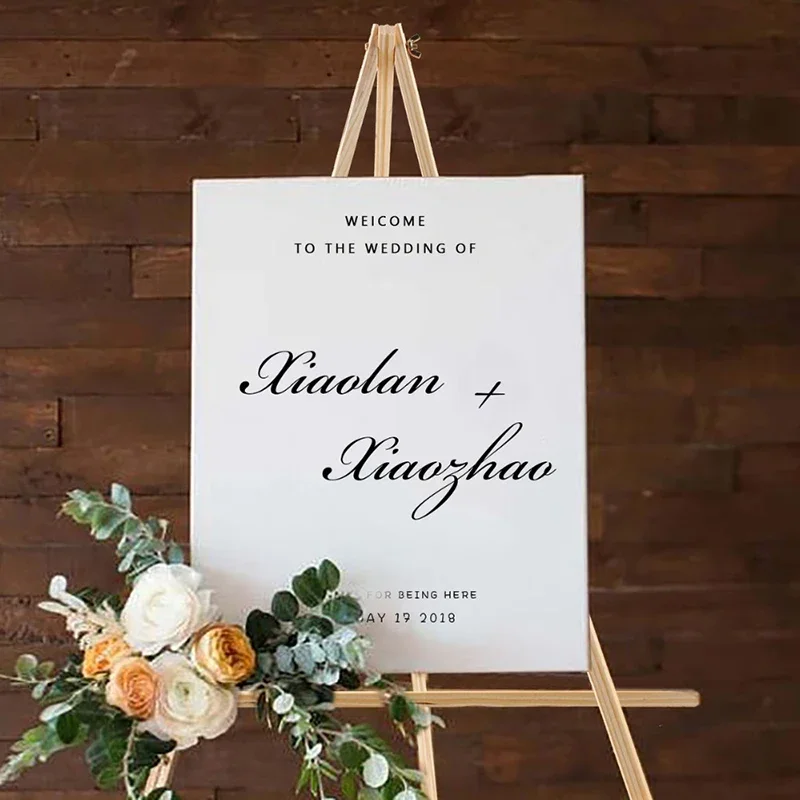 Wood Display Wedding Engagement Decor Wedding Deco Frame Painting Poster Easel Birthday Wedding Decoration Candelabras view 2