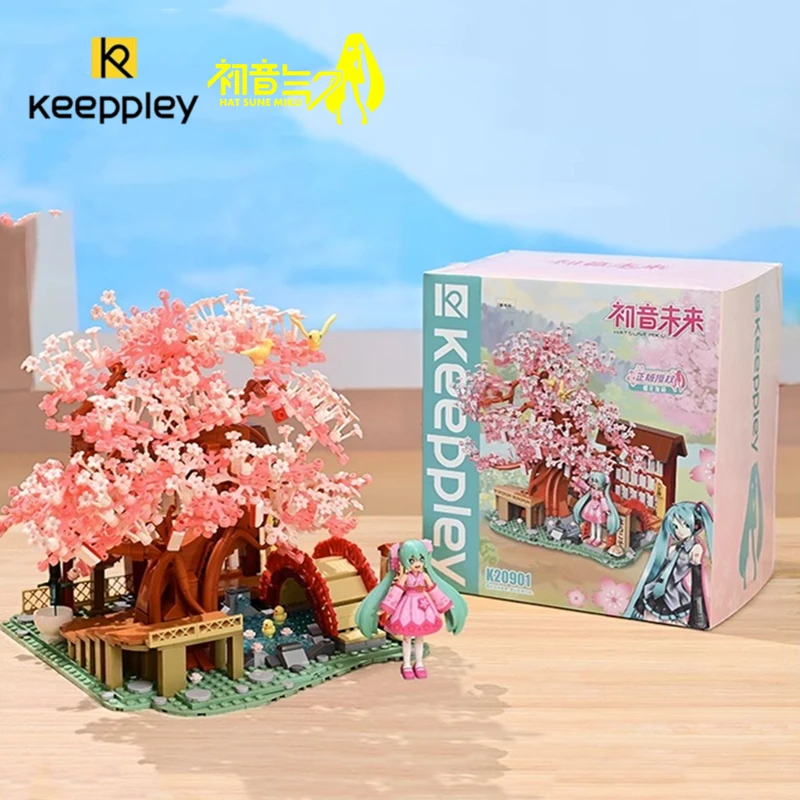 

keeppley Hatsune Miku building block model assembled toy kawaii birthday gift desktop decoration animation peripheral