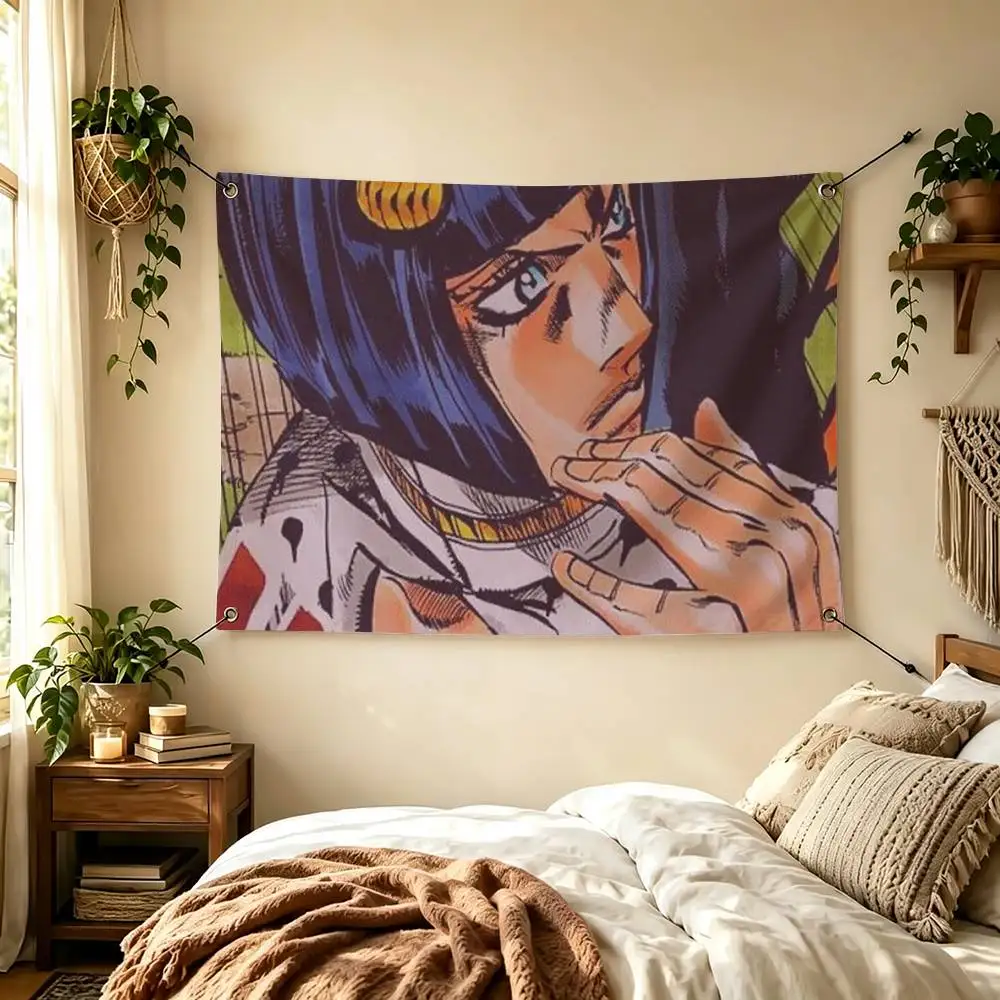 J-JOJOs B-Bruno B-Bucciarati  Flags Wall Hanging Tapestry Outdoor Garage Room Decorative flag Background Blanket
