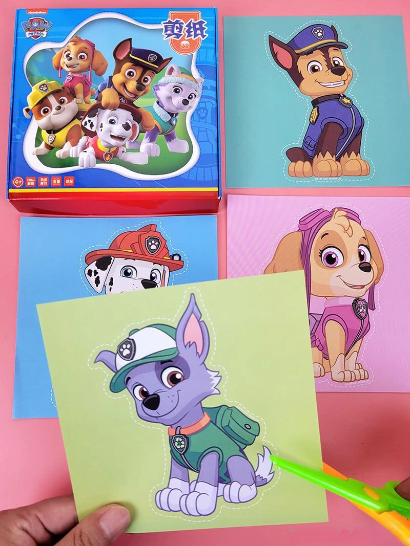 108pcs Paw Patrol ritagli di carta Cartoon Diy Art Craft Making Origami Educational Kids Toy festa per bambini compleanno decorare regalo