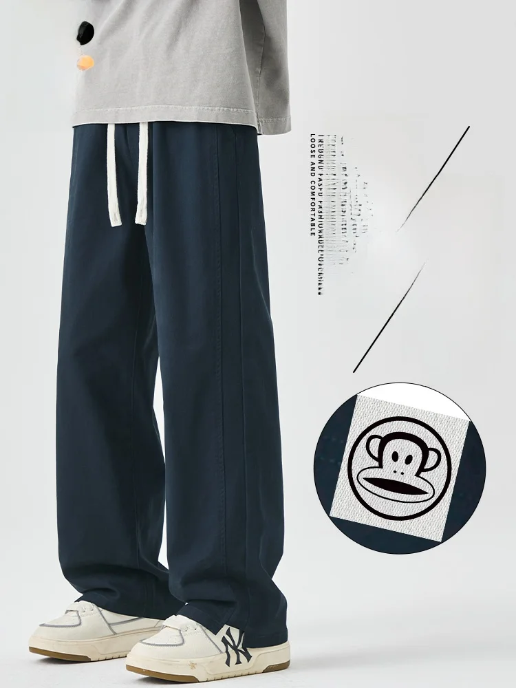 

PaulFrank Loose Straight Leg Cotton Casual Pants for Men American Sle Spor Leisure Trousers Autumn Season Faionable