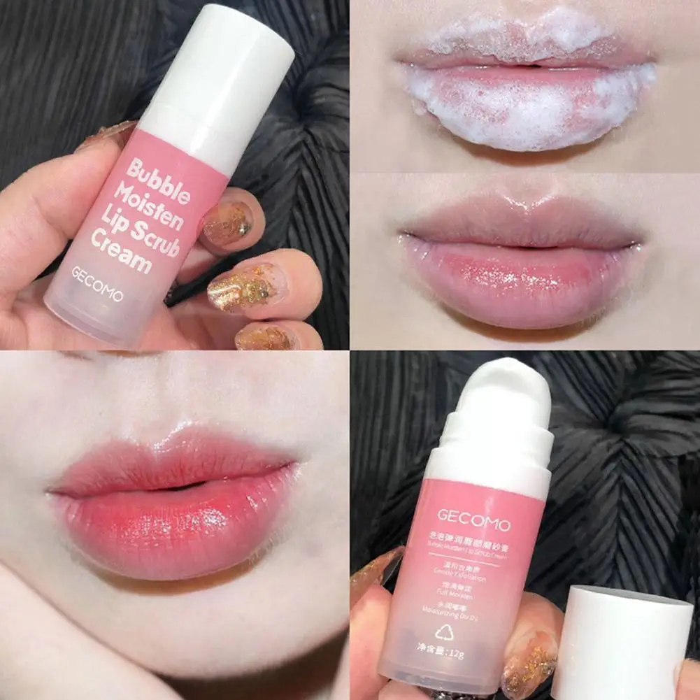 Bubble Moisten Lip Scrub Makeup Exfoliating Moisturizing Skin Removal Cosmetics Removal Gloss Gel Lips Lip Dead Skin Scrub F3m1