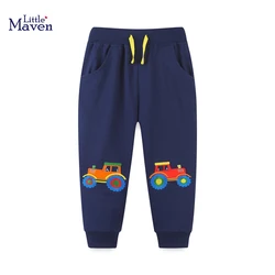 Little maven Baby Boys Pants Tractor Appliques 4 Years Boys Casual Sweatpants Toddler Kids Sports Trouser for Boys Clothes