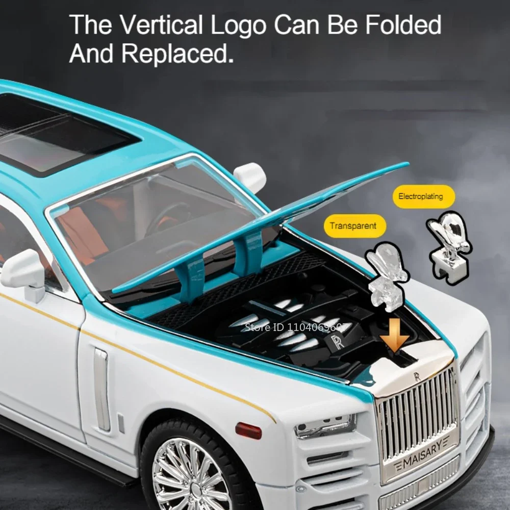 1:22 escala phantom rav4 modelo de carro brinquedos liga diecast som luz portas abertas puxar para trás pneus de borracha brinquedos interativos das crianças