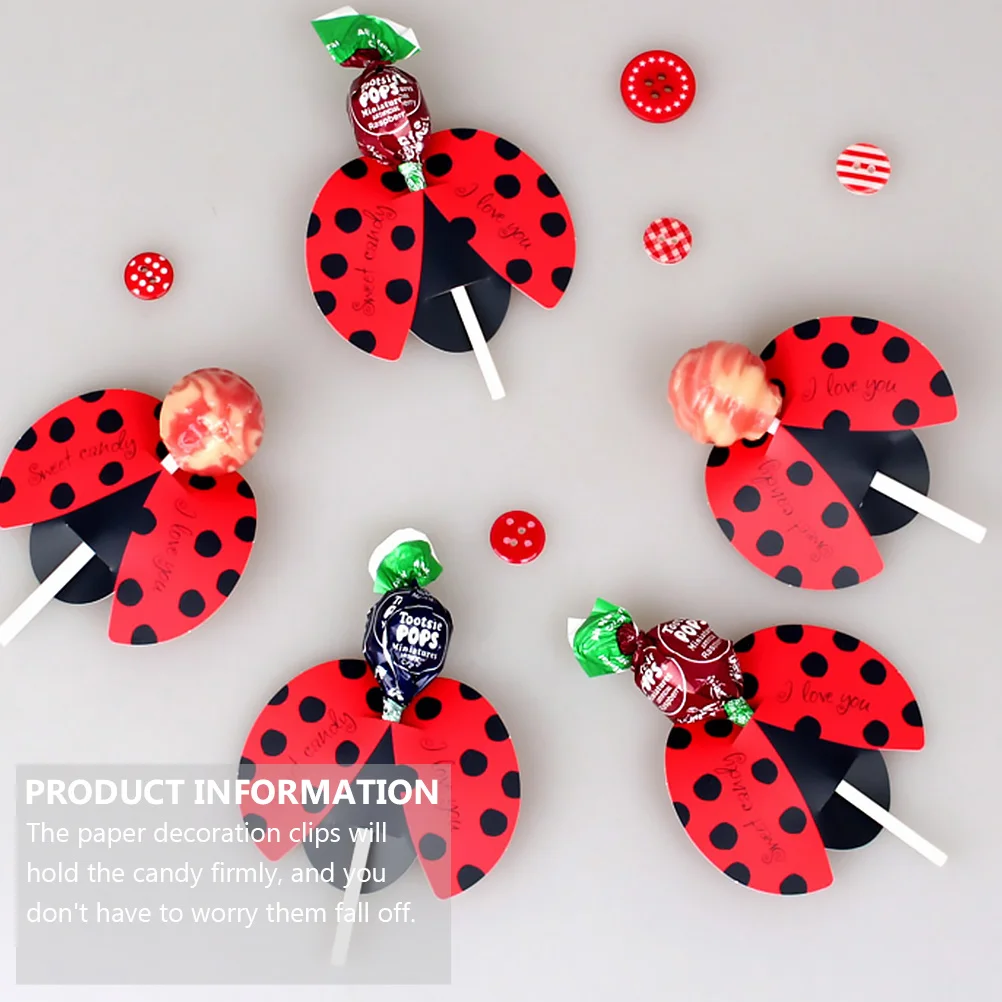 

150Pcs DIY Decoration Cards Cartoon Pattern Lollipop Paper Cards Party Candy Packaging Decorative Lollipop Card