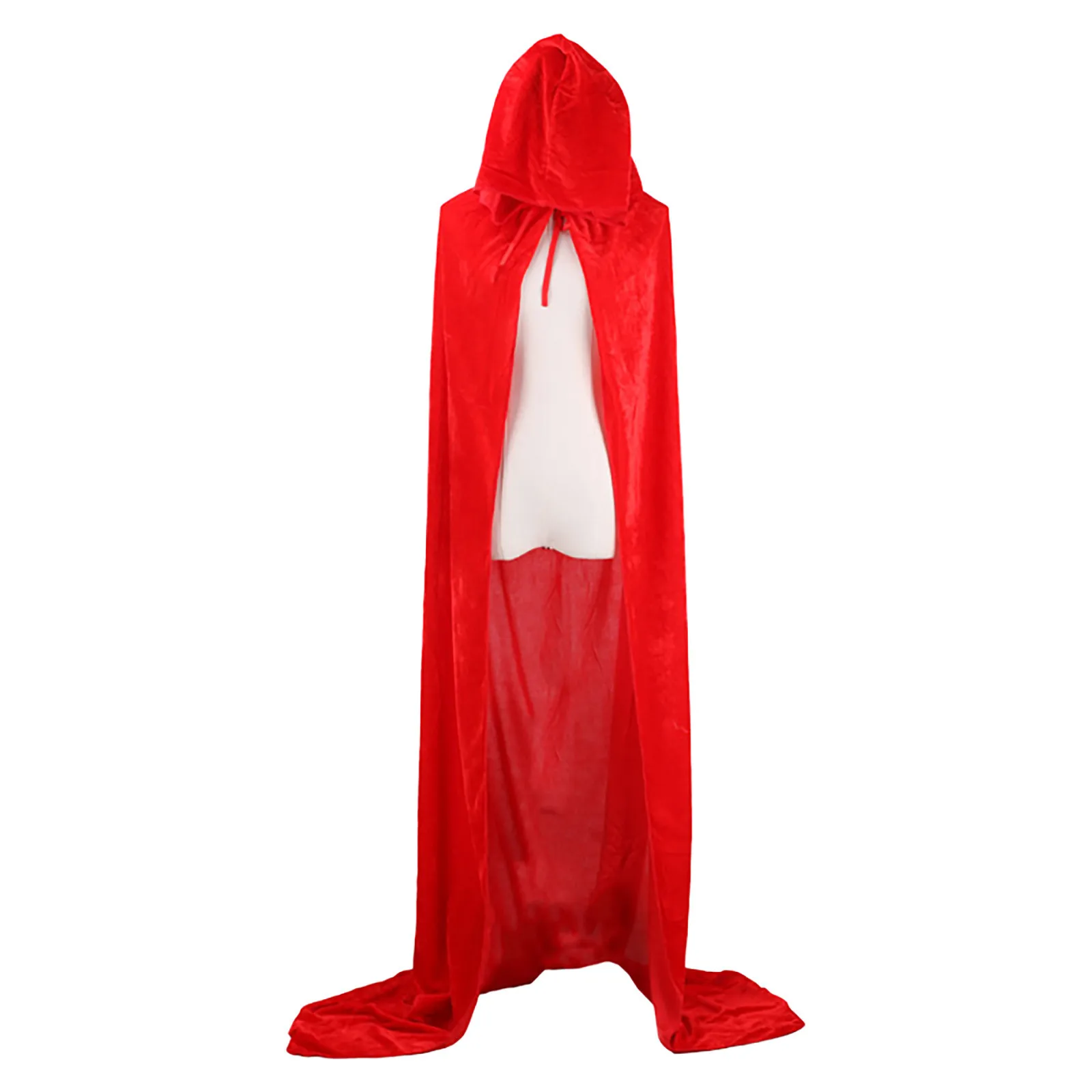 Hood Cloak Cosplay Medieval Long Cape Halloween Party Women Men Adult Long Mage Witchcraft Wicca Robe Conceal Gown Reenactment