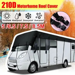 210D Black RV Caravan Motorhome Roof Protective Cover Waterproof Dust-proof Sunshade Anti-UV Motorhome Camper Van