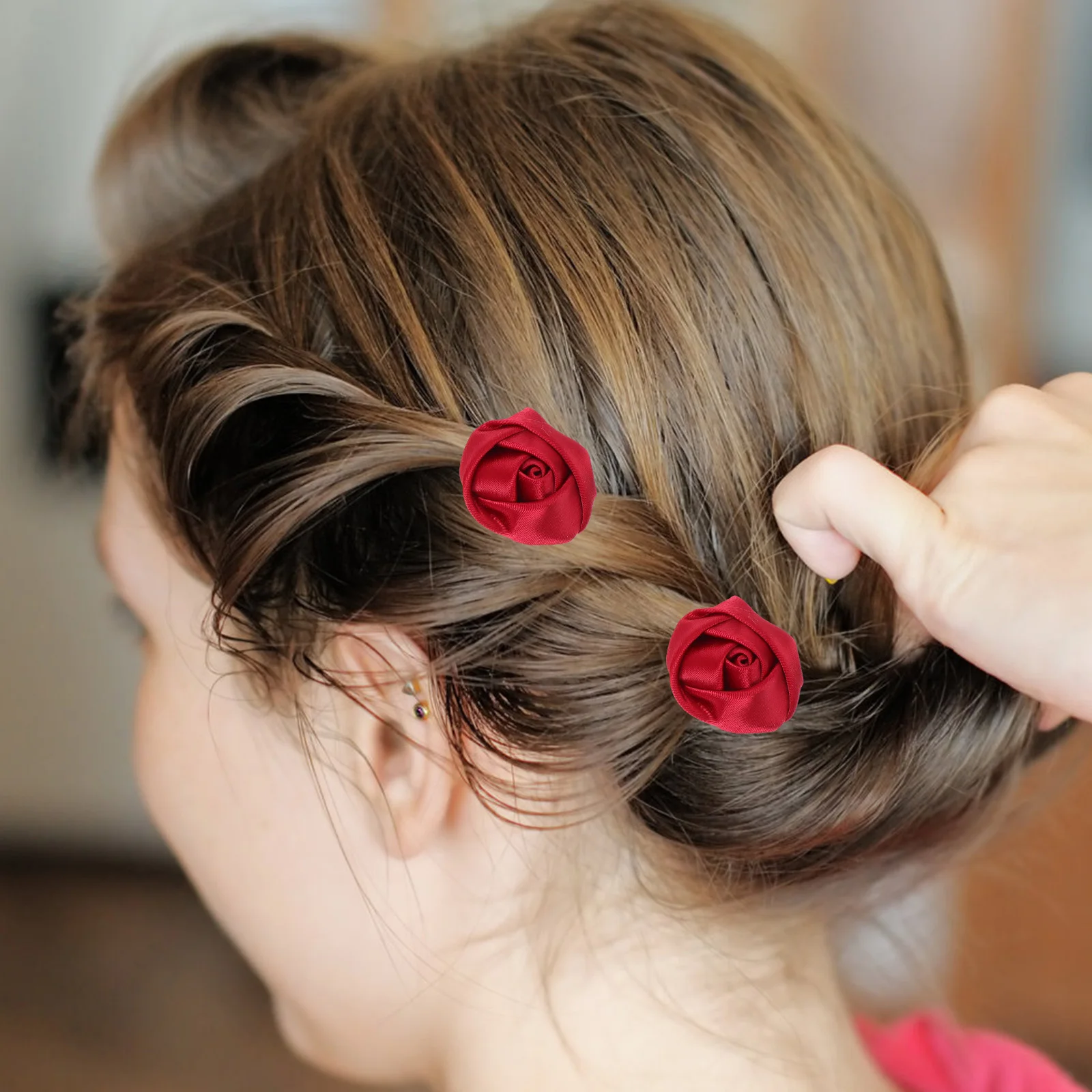 

20 Pcs DIY Hair Accessories Headdress Accessory Hairpins Material Headbands Bud Artificial Rosebud Cloth Clothes Flower Miss
