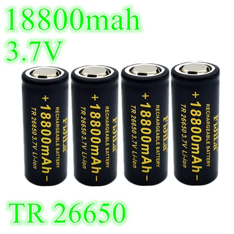 2022 New High Quality 3.7V 26650 Rechargeable Battery 18800mAh Lithium Ion 50A Power Batteries for Toy Flashlight + 201 Charger