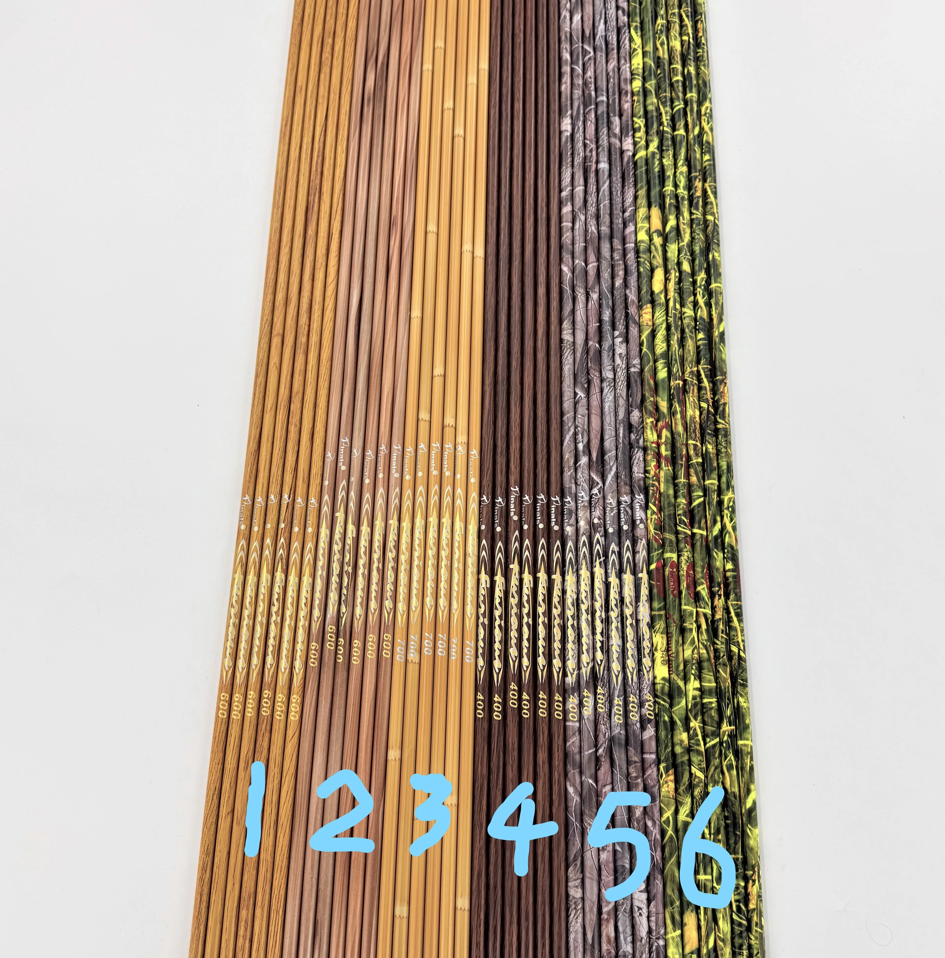 

Archery Wood Grain Carbon Arrow Shaft ID6.2mm 12 Pcs 250-700Spine Recurve Bow / American Hunting HighPoundage 32Inch