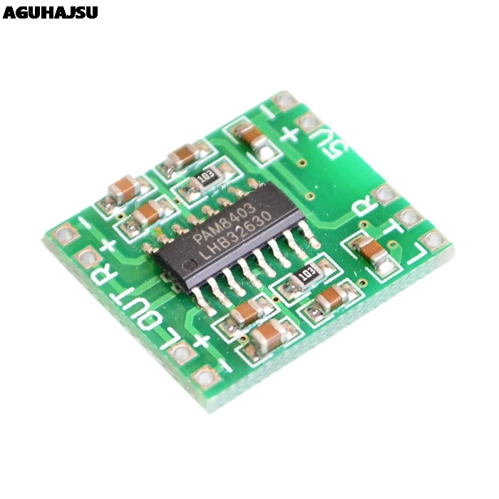 2 uds PAM8403 Super mini placa amplificadora digital 2*3W Clase D placa amplificadora digital eficiente 2,5 a 5V fuente de alimentación USB