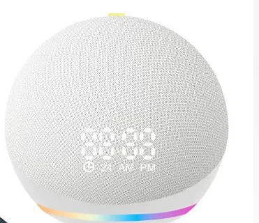 HTMCK Fabric Clock Bluetooth Speaker Mini Desktop Portable Heavy Bass Subwoofer