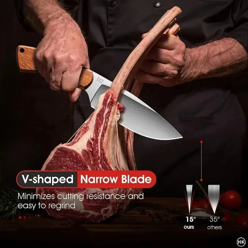 M390 Kitchen Knife Carving Knife High Hardness Stainless Steel Sharp Fruit Knife High-end Kitchen Splitting Knives