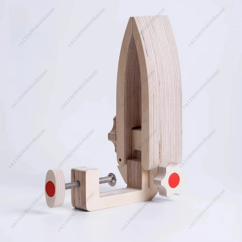 Wooden G-shaped Sewing Clamp, Auxiliary Fixing Tool for DIY Handmade Leather Craft Stitching Work