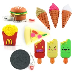 usb flash drive cartoon Hamburger 4GB 8GB  fries 16GB 32GB memory stick 64GB 128GB ice cream sandwich U disk biscuit