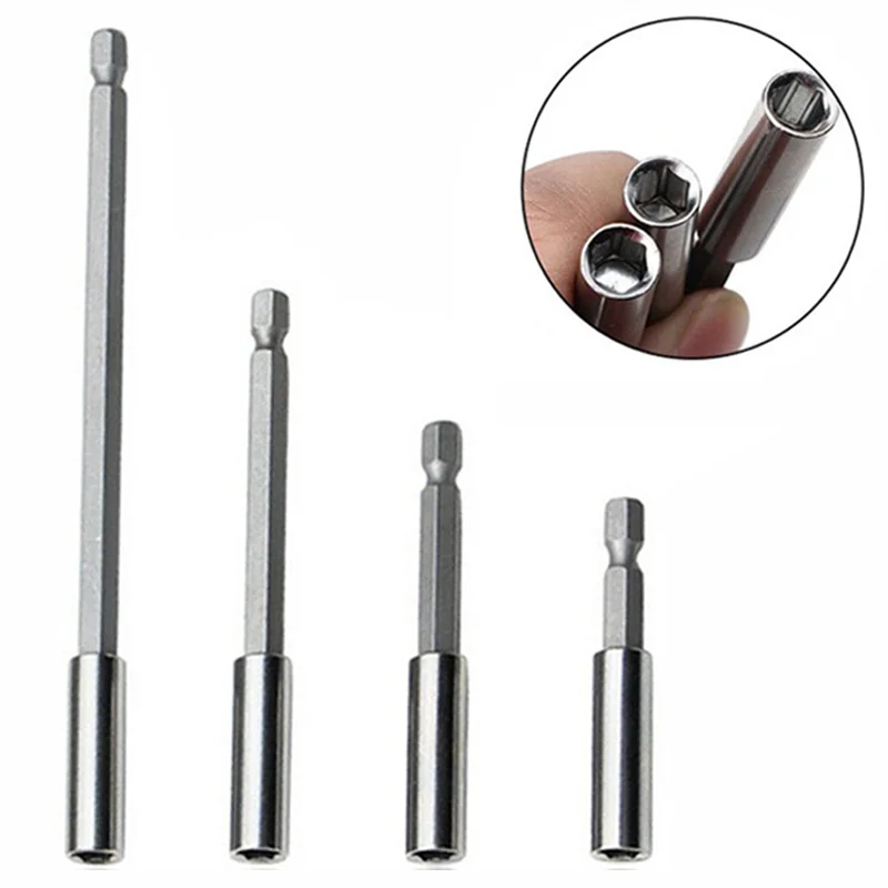 60/75/100/150mm Hex Rod Shank Long Handle Screwdriver Tip Holder 1/4Quick Change Non-slip Hand Tool HexShank Extension Rod Joint