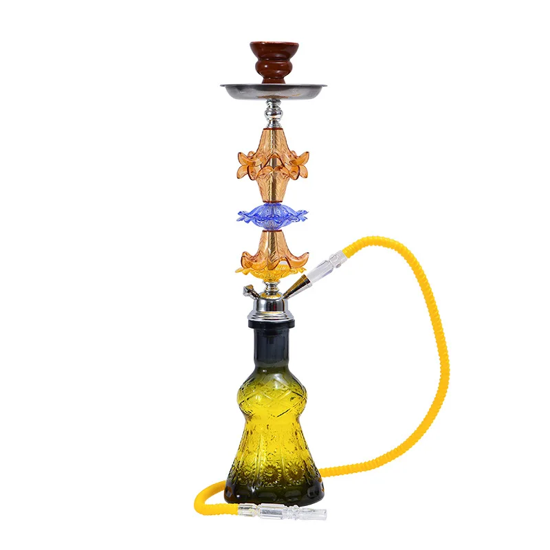 DEJAYA Middle Size Glass Hookah Set 1 Hose Shisha Pipe Hooka Narguile Completo Chicha Cachimba Smoking Accessories Club Party