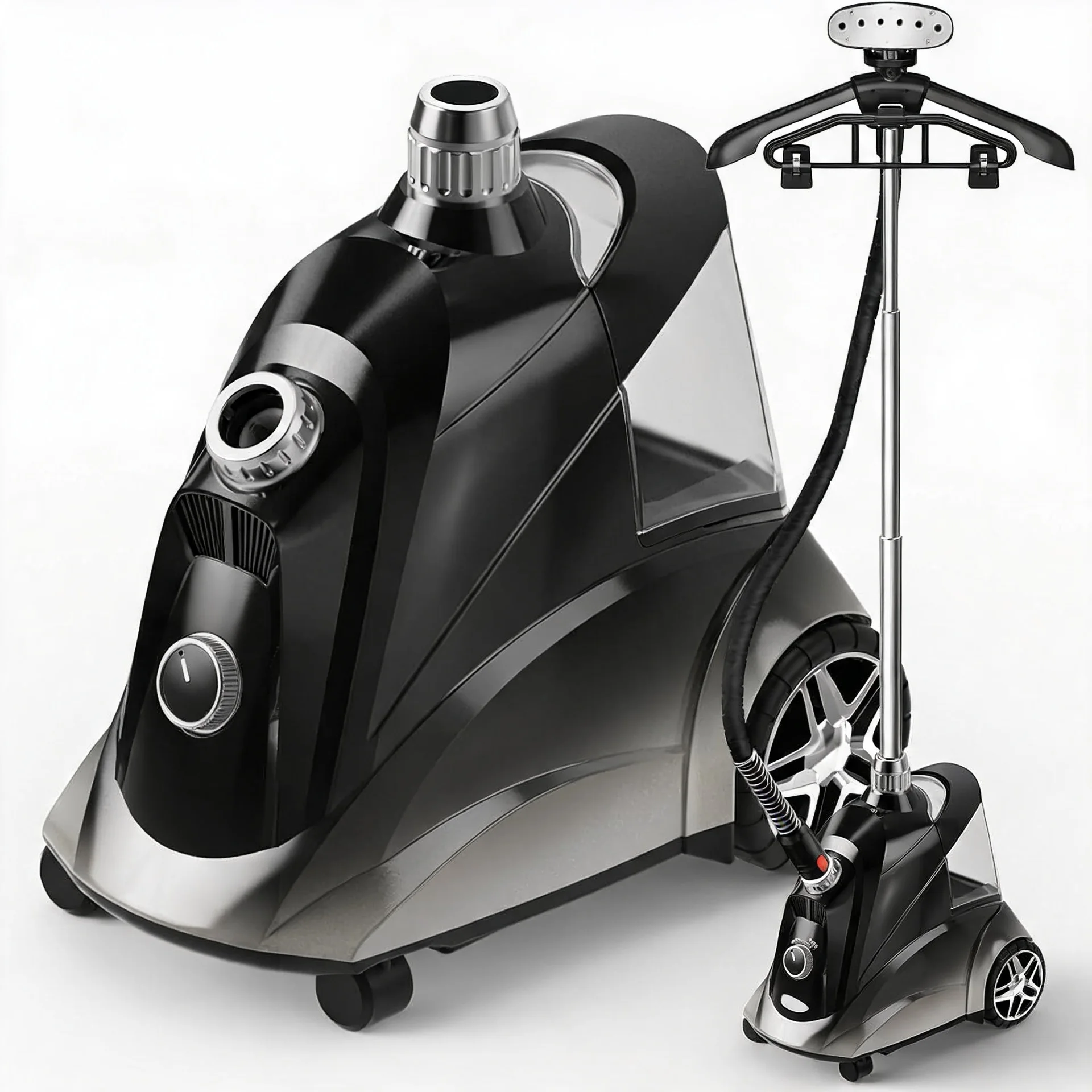 

Steamer for Clothes Standing Size 1500W 35s Fast Heat-up 2.8L Water Tank 80 Mins Continuous Steam Pants Clip Children's Clothing Hanger Professional Wrinkle Remover