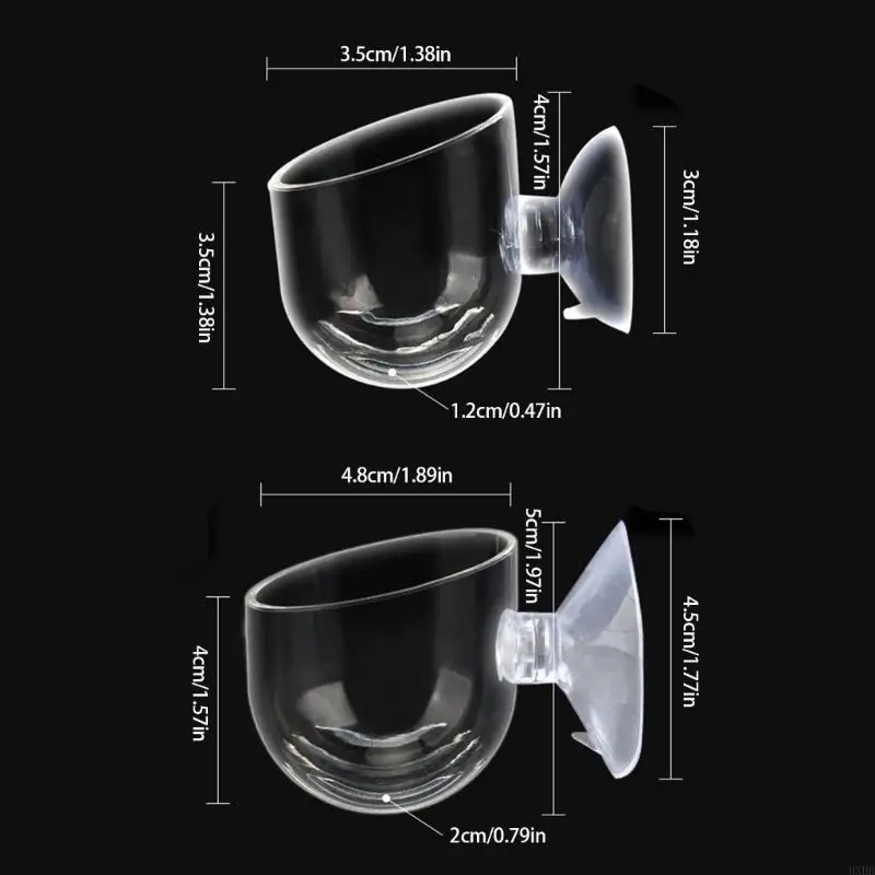 

2025 New 10pcs Clear Aquariums Feeding Cups Plant Holder With Strong Suction For Home Use