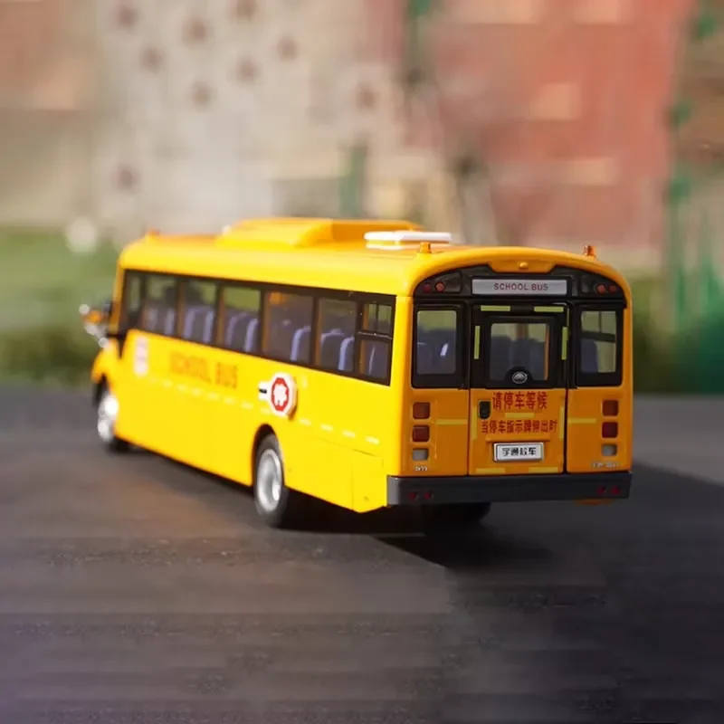 for Yutong S11 1:42 Diecast School Bus Alloy Vehicle Model Realistic Simulation Static Display Collectible Toy Gift