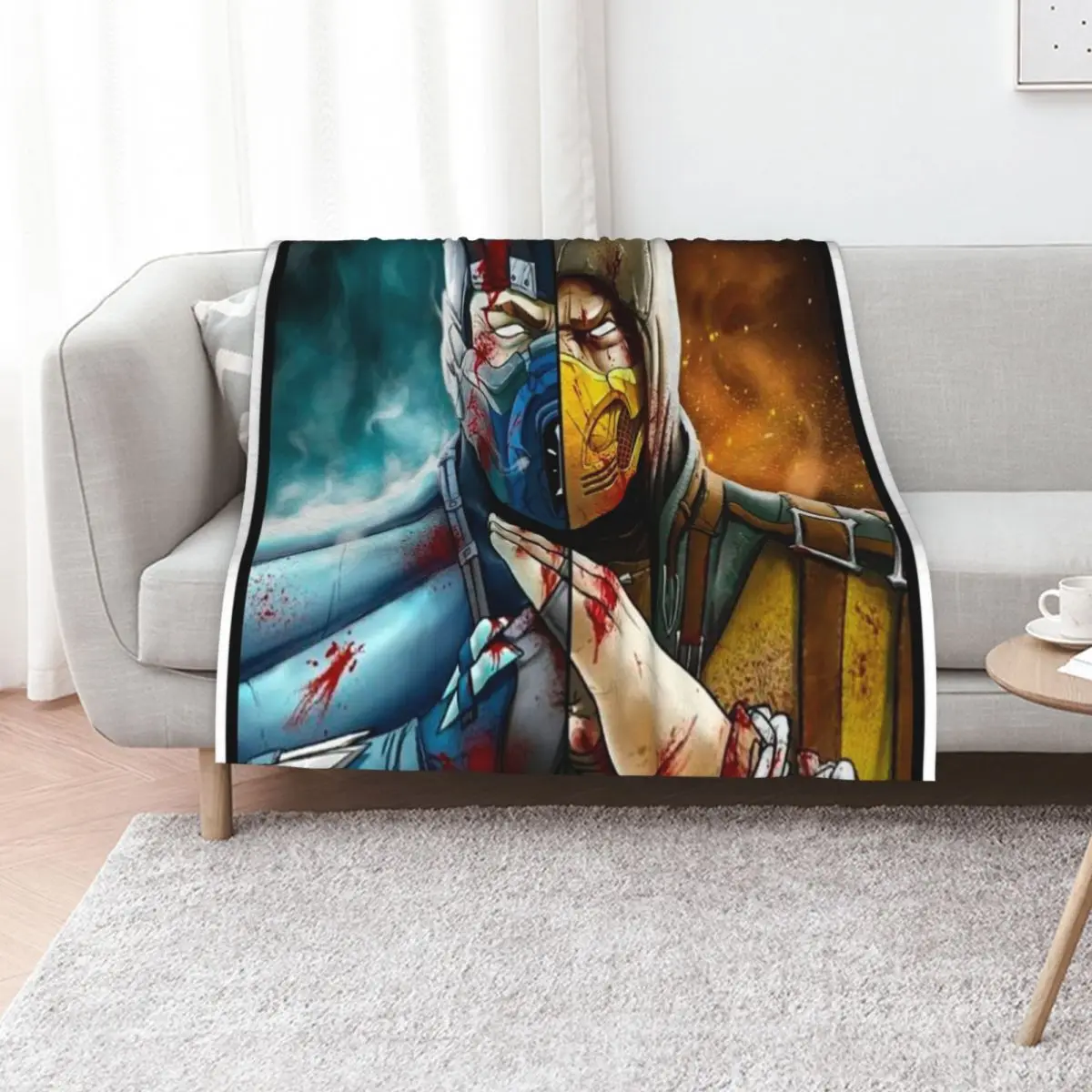 Mortal Kombat Mortal Enemy Throw Blanket For Decorative Sofa Designers Polar Winter beds Plush Beautifuls Blankets