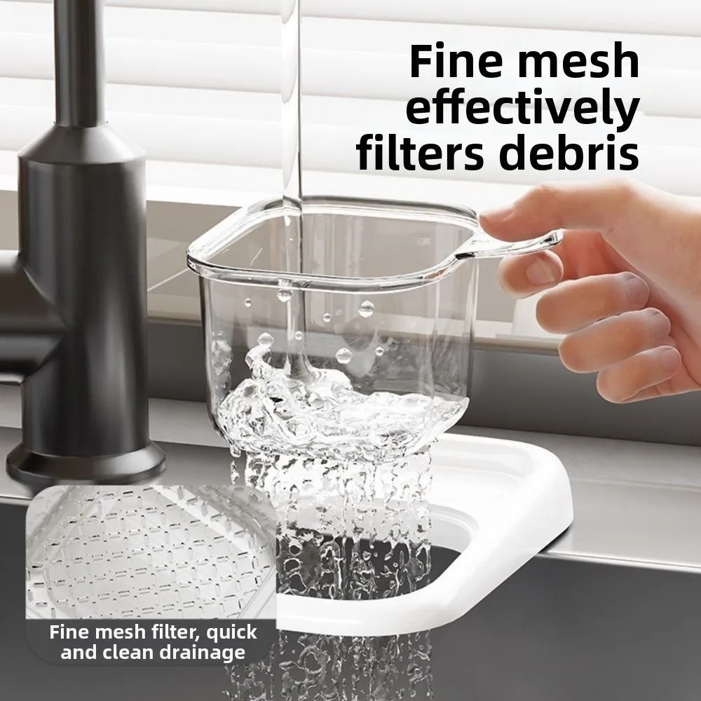 2Pcs Suction Cup Sink Strainer Basket Creative Detachable Kitchen Garbage Filter Punch-free Quickly Drain