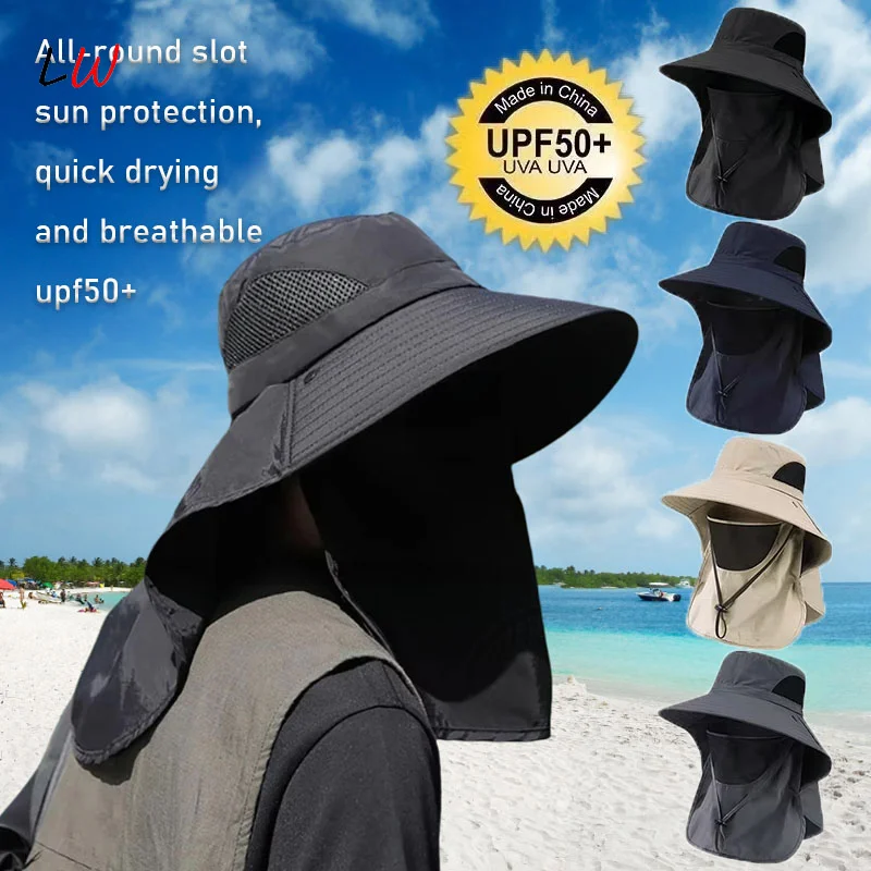 

Adjustable Outdoor Fishing Hat Summer Ultraviolet-proof Breathable Sunshade Hat Foldable Hiking Camping Casual Fishing Cap