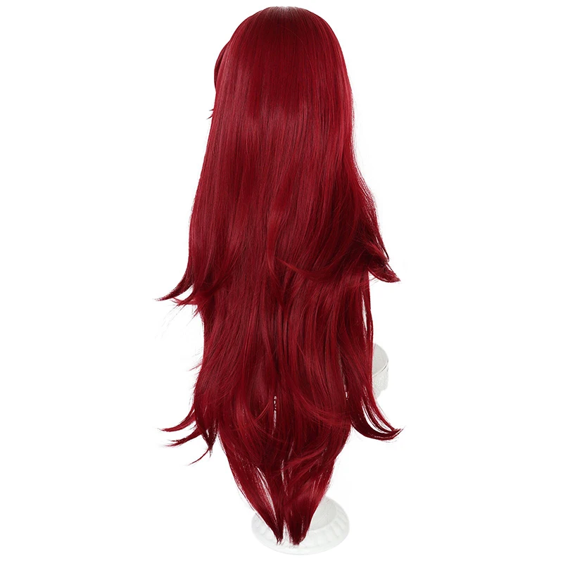 Anime Starfire Cosplay Wig High Temperature Wire Red Long Hair With Wig Cap