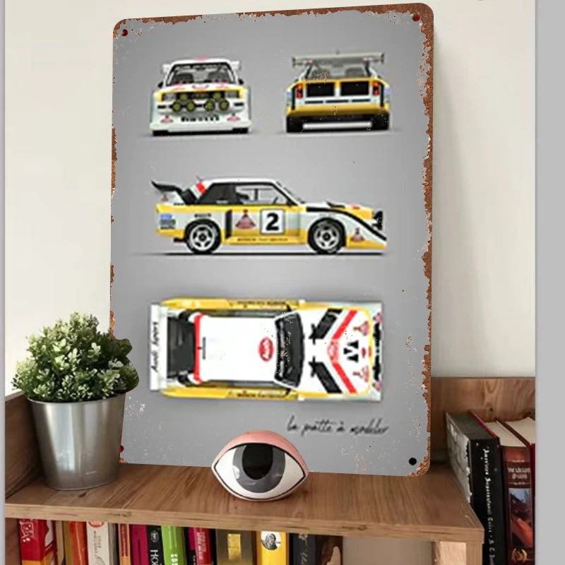 Vintage Classic Racing Car Metal Wall Art Decor Living Room Study Bedroom Home Decoration