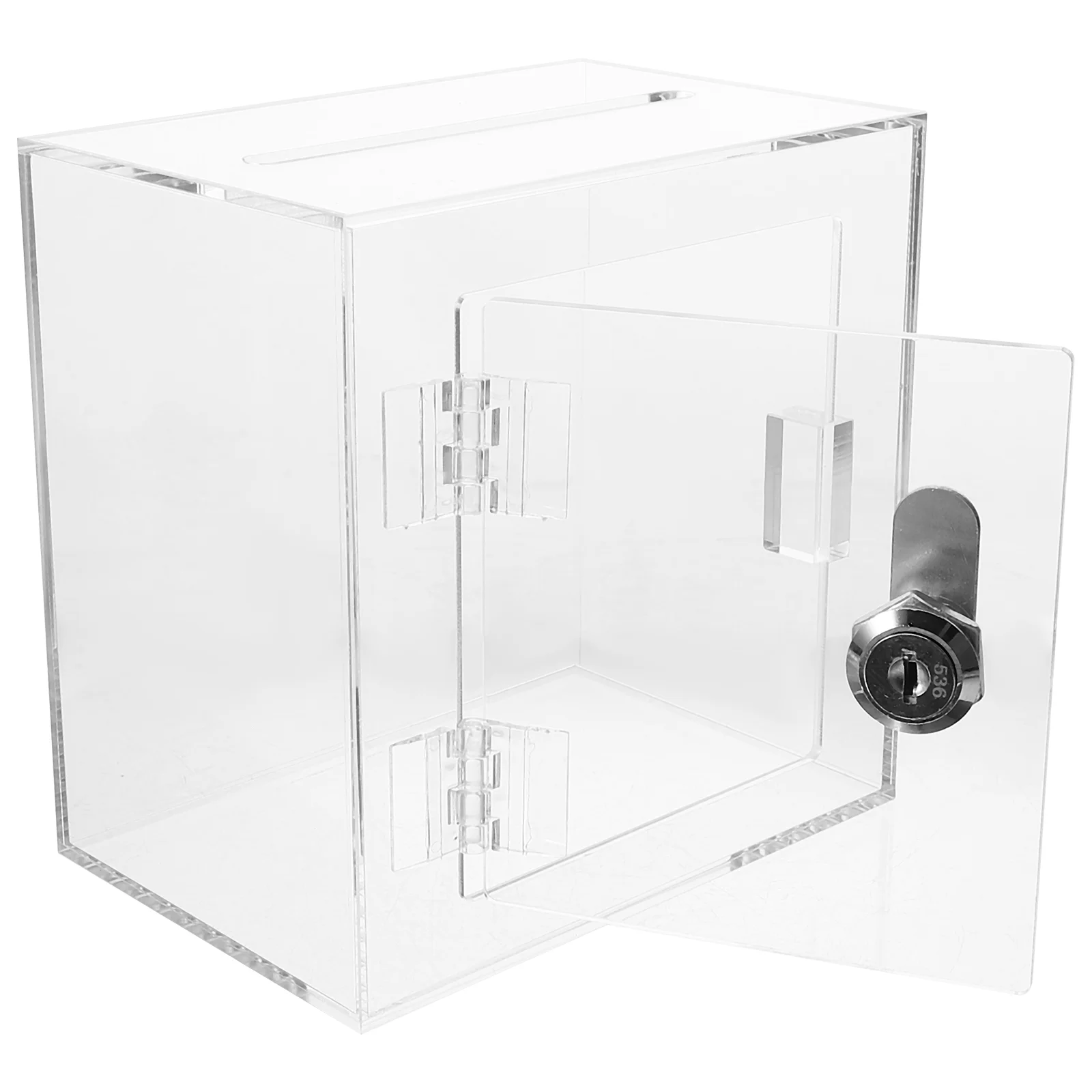 

Transparent Acrylic Box Clear Window Mailbox Donation Boxes Ballot Letter Post Container