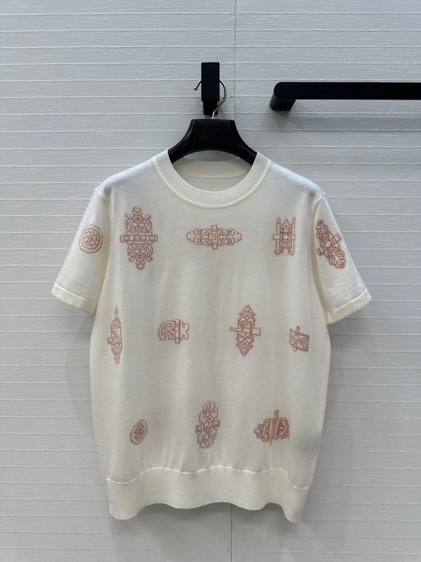 

Casual Wool Camere Knitted ort Sve T-irt round Ne Spring Summer Vintage Faion for Women Leisure Comfortable Top